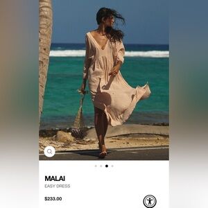 NWT Size S - Malai Rosewood Easy Long-Sleeve Maxi Dress